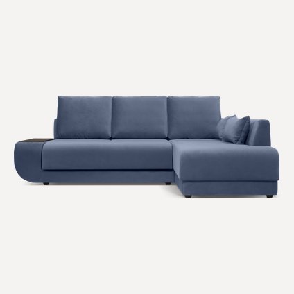 Диван угловой Манхэттен Velvet Navy Blue