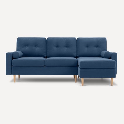 Диван угловой Динс Velvet Navy Blue