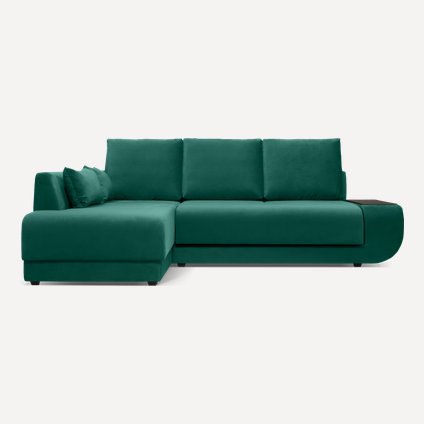 Диван угловой Манхэттен Velvet Emerald