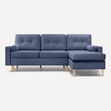 Диван угловой Динс Velvet Navy Blue