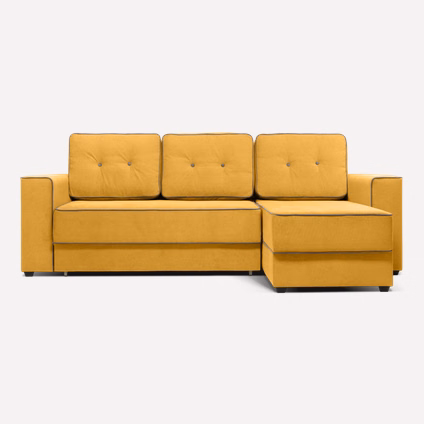 Диван угловой Менли Velvet Yellow
