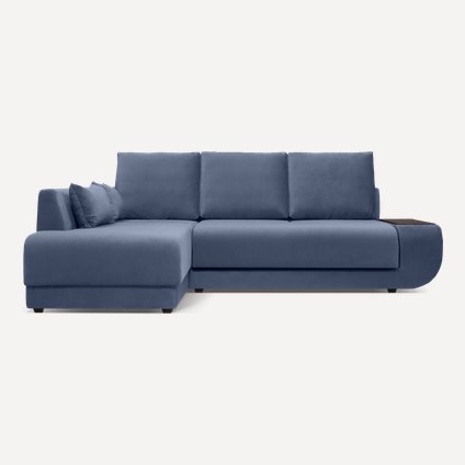 Диван угловой Манхэттен Velvet Navy Blue