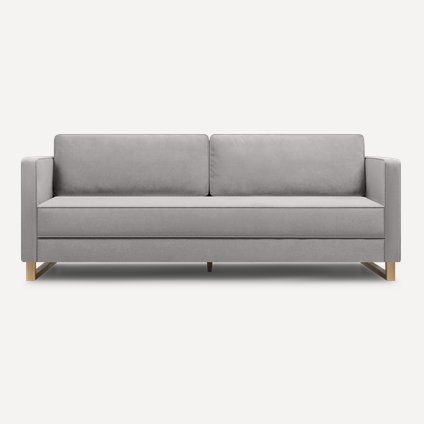 Диван прямой Данста Велюр Светло-серый