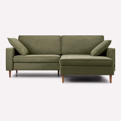 Диван угловой Дисент-1 Шенилл Оливковый