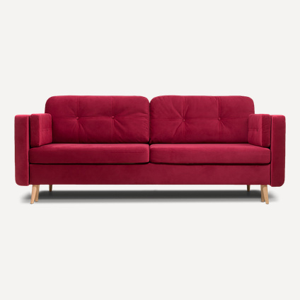 Диван прямой Плиди Velvet Crimson