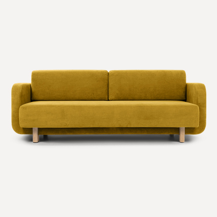 Диван прямой Кайли Velvet Yellow