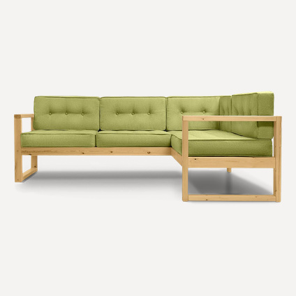 Диван угловой Астер Textile Lime