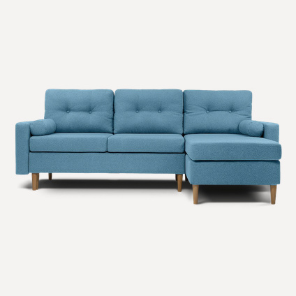 Диван угловой Динс Textile Blue