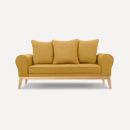 Диван прямой Коро Velvet Yellow