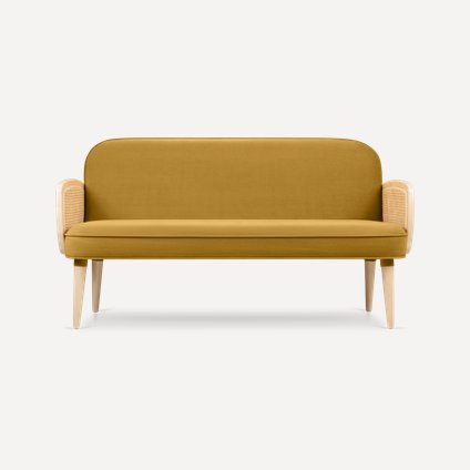 Диван прямой Асколи Velvet Yellow