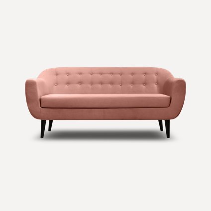 Диван прямой Роттердам-3 Velvet Pink