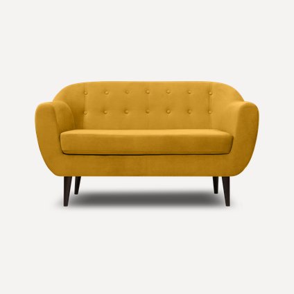 Диван прямой Роттердам Velvet Yellow