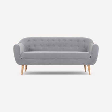 Диван прямой Роттердам-3 Velvet Silver