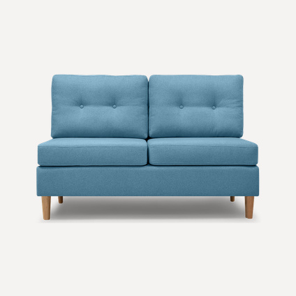 Диван прямой Динс-1 Textile Blue