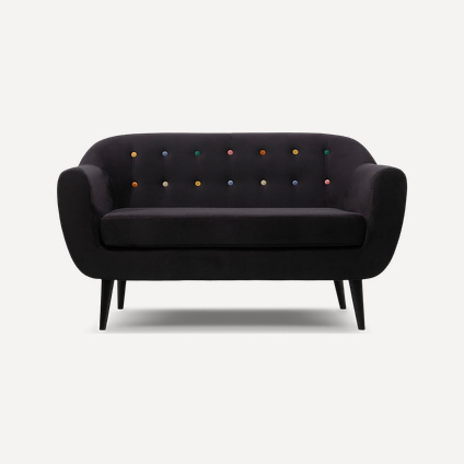 Диван прямой Роттердам Velvet Black