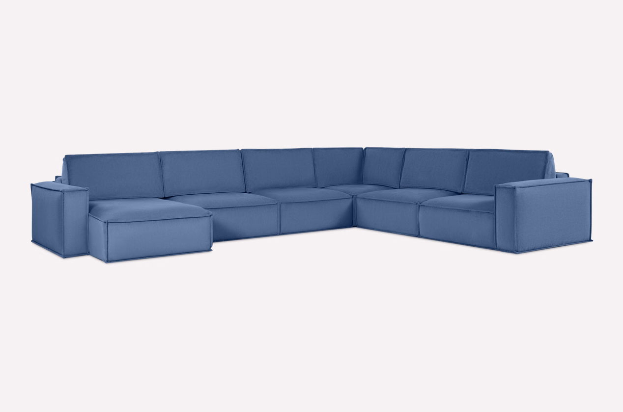 Диван модульный Этен 4 Вельвет Синий - фото 1 Диван модульный Этен 4 Вельвет Синий - фото 1