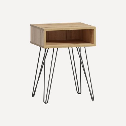 Тумба прикроватная Ивейн-4 Gene-2 Iron Open Wood Simple