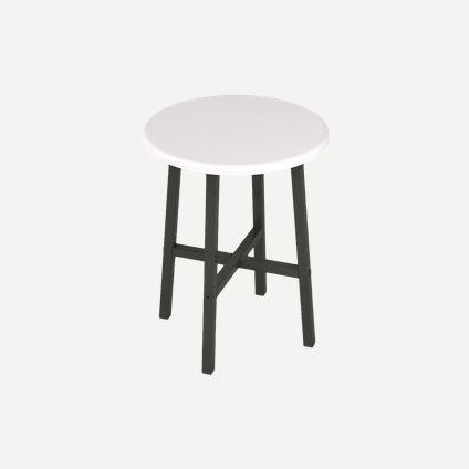 Табурет Мартин Белый/Черный