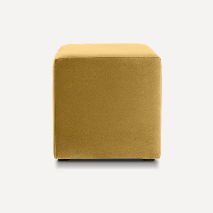 Пуф Куб Velvet Yellow