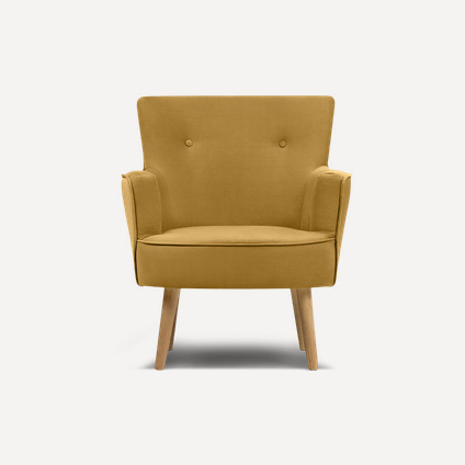 Кресло Чарли Velvet Yellow