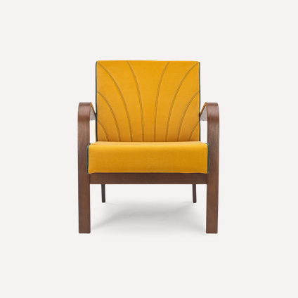Кресло Шелл Velvet Yellow
