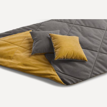Топпер для дивана Сони-1 Velvet Yellow-Grey