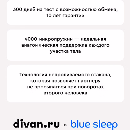 Матрас Blue Sleep Гибрид Дуо 200x200