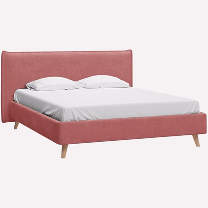 Кровать Кьево 140 Velvet Pink уценка