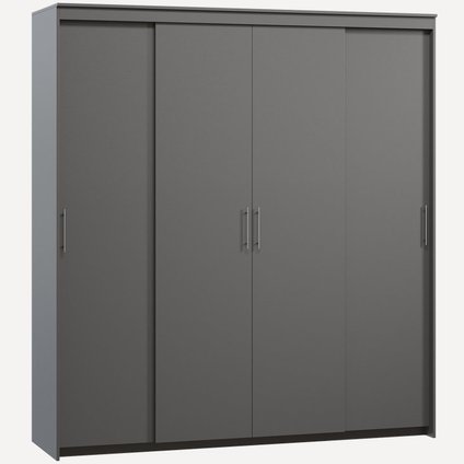 Шкаф-купе Тебар-4-200-40-230 Графит без зеркал уценка
