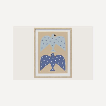 Постер Птицы Точки 30x40