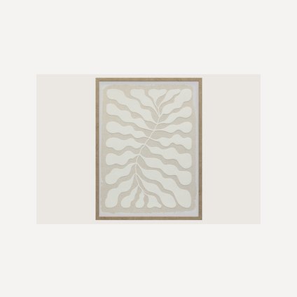 Картина Флорал Фигуры Бежевый 45x60