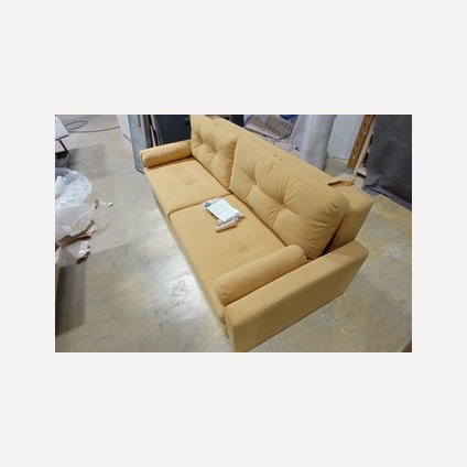 Диван прямой Динс Velvet Yellow