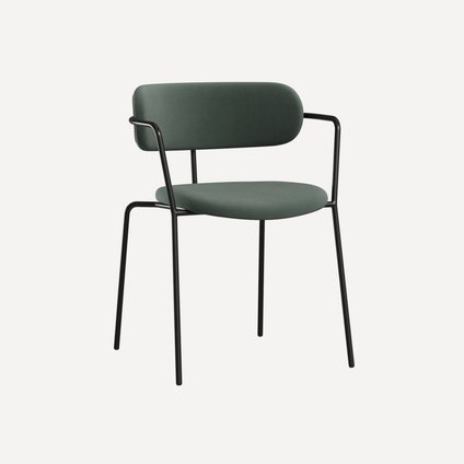 Стул Вайлер Велюр Зеленый/Черный уценка