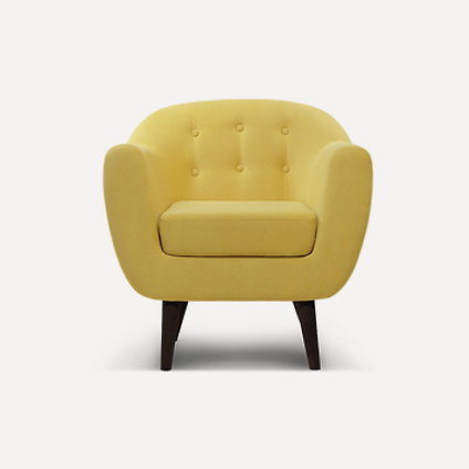 Кресло Роттердам Velvet Yellow